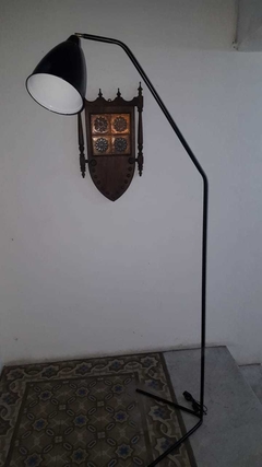 Lámpara de Pie Vintage Exclusiva con Movimiento con pantalla de tela 10% menos - Visión Iluminación