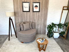 Sillón París, tap. chenille c/antimanchas beige oscuro