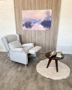 SILLÓN BERGER CON MOVIMIENTO, TAP. VELVET C/ANTIMANCHAS GRIS PLATA - comprar online