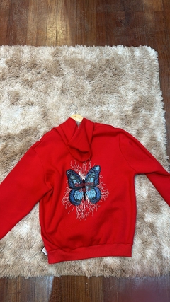 HOODIE MARIPOSA ROJO
