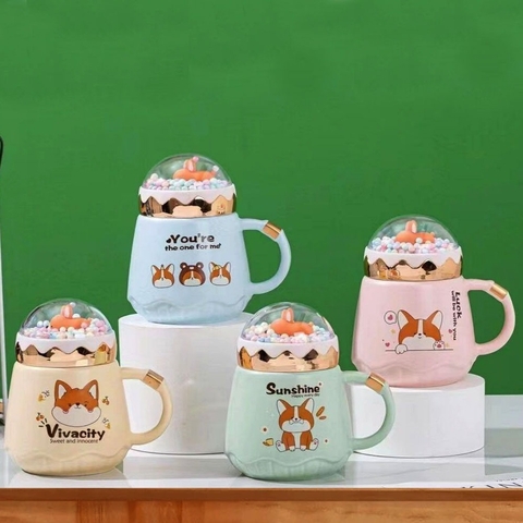 CY442 - TAZA CERÁMICA CON TAPA HAPPY SUNSHINE - comprar online