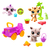 00524 - SET DE 3 MINI MASCOTAS NEW LITTLEST PET SHOP VARIOS MODELOS - comprar online