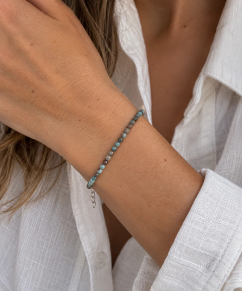 Pulsera cristales Apatita azul