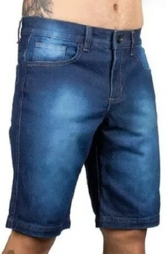 Bermuda Jeans Slim Azul Escuro (Masculina) - comprar online