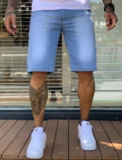 Bermuda Jeans Slim C/Lycra Azul (Masculina)