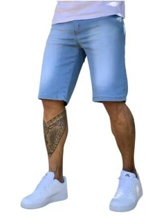 Bermuda Jeans Slim C/Lycra Azul (Masculina) na internet