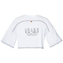 Blusa Cropped Earth LaBellaMafia - Branca (Feminino) - Urban Store - Moda Masculina, Roupas, Calçados e muito mais!