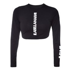 Blusa Cropped Manga Longa Black In White LaBellaMafia - Preto (Feminino) - Urban Store - Moda Masculina, Roupas, Calçados e muito mais!