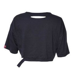 Blusa Cropped Destroyed LaBellaMafia - Preto (Feminino) - loja online