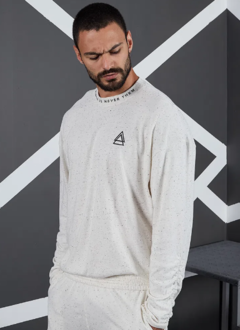 Blusa Moletom Over Comfy La Mafia - Off White