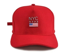 Boné Strapback Fitão Nyc New York City Hype Life Premium Vermelho na internet