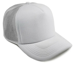 Boné Trucker Liso Redinha Aba Curva Branco