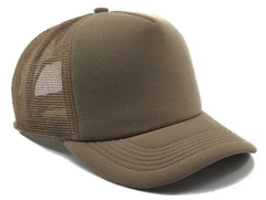 Boné Trucker Liso Redinha Aba Curva Bege