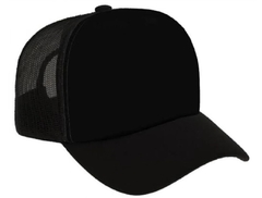 Boné Trucker Liso Redinha Aba Curva Preto