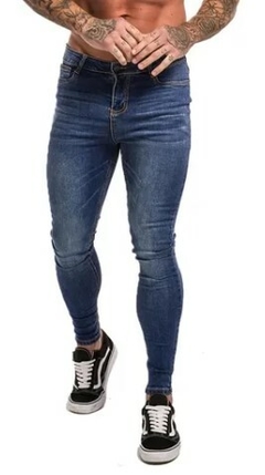 Calça Jeans Skinny Premium C/Lycra Azul Escuro (Masculina)