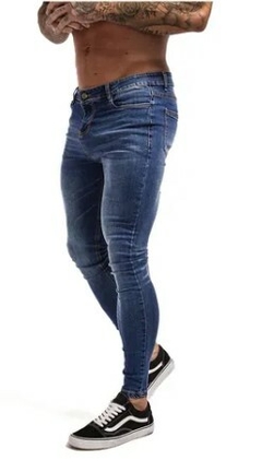 Calça Jeans Skinny Premium C/Lycra Azul Escuro (Masculina) - comprar online