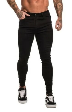 Calça Jeans Skinny Premium C/Lycra Preta (Masculina)