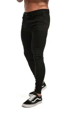 Calça Jeans Skinny Premium C/Lycra Preta (Masculina) - comprar online