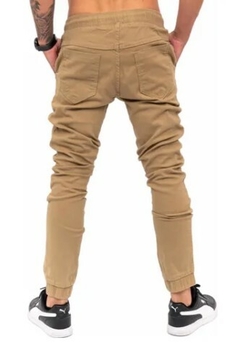 Calça Jogger Skinny Premium C/Elástico Bege (Masculina) - comprar online