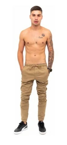 Calça Jogger Skinny Premium C/Elástico Bege (Masculina) - Urban Store - Moda Masculina, Roupas, Calçados e muito mais!