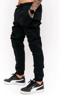 Calça Jogger Skinny Premium C/Elástico Preta (Masculina) - comprar online