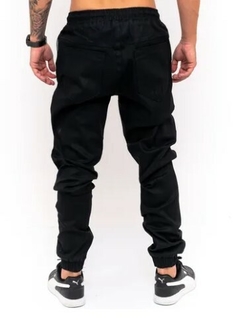 Calça Jogger Skinny Premium C/Elástico Preta (Masculina) na internet