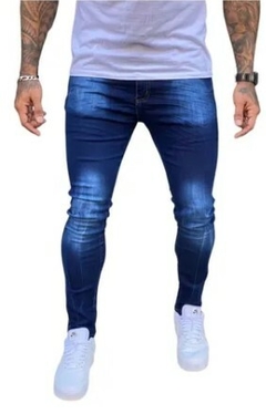 Calça Jeans Super Skinny Linha Premium Azul Escuro (Masculina)