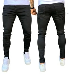 Calça Jeans Super Skinny Linha Premium Preta (Masculina) na internet
