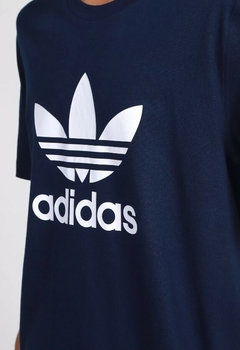 CAMISETA ADIDAS ORIGINALS TREFOIL AZUL MARINHO 100% Algodão - comprar online