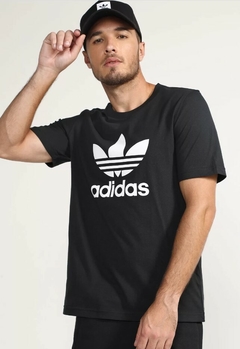 CAMISETA ADIDAS ORIGINALS TREFOIL PRETA 100% Algodão