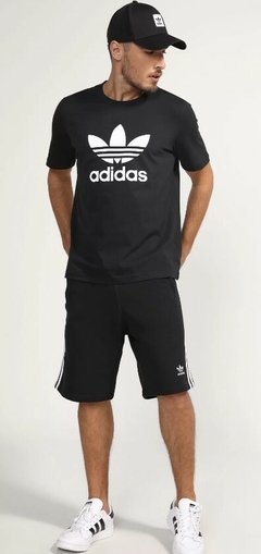 CAMISETA ADIDAS ORIGINALS TREFOIL PRETA 100% Algodão - comprar online