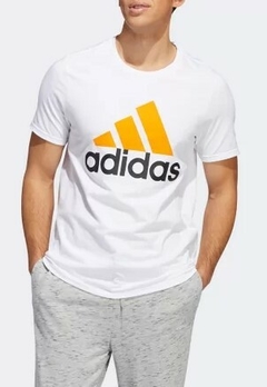 Camiseta Adidas Basic Badge 100% Algodão Amarelo C/Branco (Masculina) (cópia)