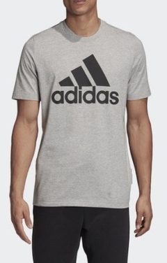 Camiseta Adidas Logo Must Haves 100% Algodão Cinza (Maculina)