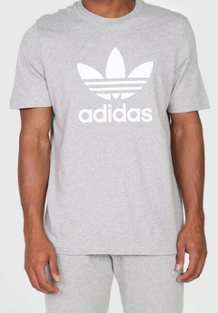 Camiseta Adidas Originals Trefoil 100% Algodão Cinza (Masculina)