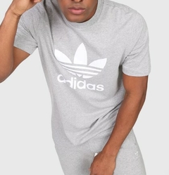 Camiseta Adidas Originals Trefoil 100% Algodão Cinza (Masculina) - comprar online