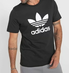 Camiseta Adidas Originals Trefoil 100% Algodão Preto (Masculina) - comprar online