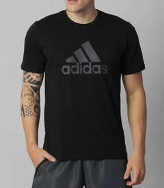 Camiseta Adidas Essentials Logo 100% Algodão Preto (Maculina)
