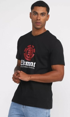 CAMISETA ELEMENT VERTICAL PRETA 100% Algodão