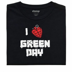 Camiseta I Love Green Day Banda Rock and Roll Punk Rock Heavy Metal (Masculina) - Diversas Cores - comprar online