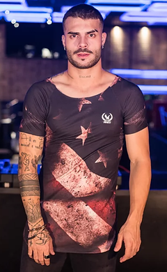 Camiseta Long John Rocket American Flag