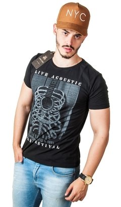 Camiseta John John Live Acoustic - Preta