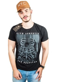 Camiseta John John Live Acoustic - Preta - comprar online