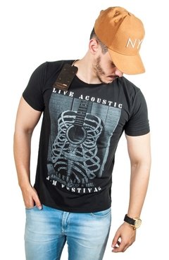 Camiseta John John Live Acoustic - Preta na internet