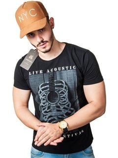 Camiseta John John Live Acoustic - Preta - Urban Store - Moda Masculina, Roupas, Calçados e muito mais!