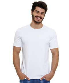 Camiseta Basicando Lisa 100% Algodão Branca (Masculina)