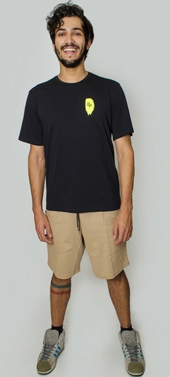 Camiseta No Age Preta C/Logo Verde Neon