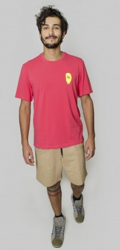 Camiseta No Age Rosa C/Logo Verde Neon