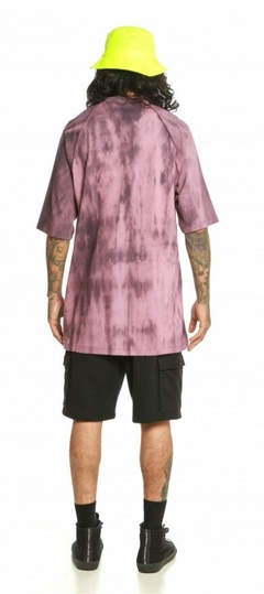 Camiseta No Age Tie Dye Long Line Estonada Roxa - Urban Store - Moda Masculina, Roupas, Calçados e muito mais!