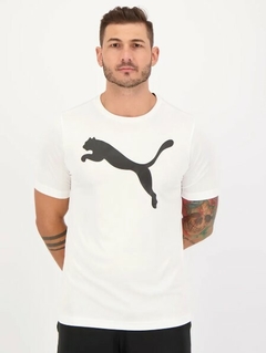 Camiseta Puma Active Big Logo 100% Algodão Branca (Masculina)