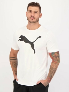 Camiseta Puma Active Big Logo 100% Algodão Branca (Masculina) - comprar online